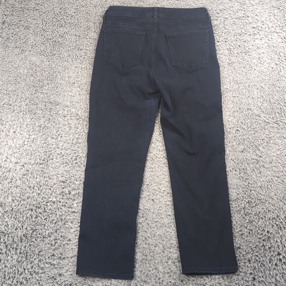 NYDJ Jeans Women 10 Blue Stretch Normcore High Rise Straight Shape Fit Denim - Picture 2 of 10